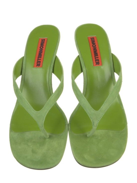 Simon Miller Shoes - Simon Miller Lime Green Suede Thong Sandals